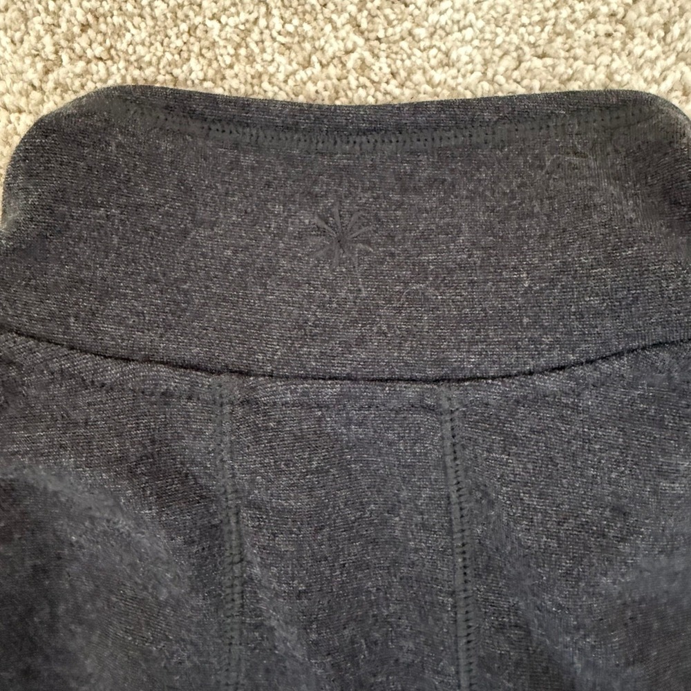Athleta Womens Gray Quarter Zip Long Sleeve Knit A-Line Dress Size M EUC - Picture 4 of 10